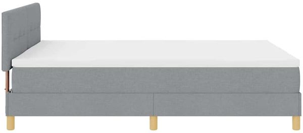 vidaXL Boxspringbett mit Kissen Hellgrau 160 x 200 cm Stoff 3338930 Bild 8