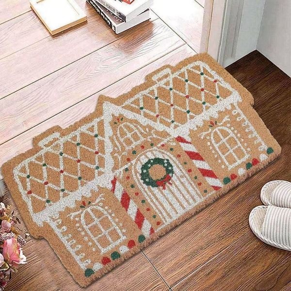 ABC Weihnachts-Fußmatte, rutschfest, Weihnachtshaus-Motiv