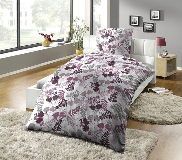 KiNZLER Bettwäsche Bedruckte Poly-Cotton Bettwäsche "Vivian", Polycotton, 2 teilig, pflegeleicht