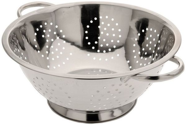 HAC24 Küchensieb Sieb Abtropfsieb Seiher Nudelsieb Salatsieb Metallsieb, Edelstahl, (2-St), mit Griffen Ø 24 cm