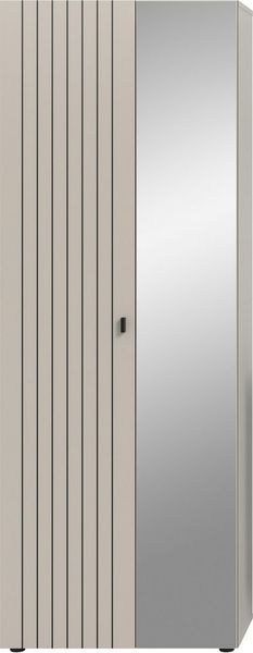 Home affaire Garderobenschrank TATIO, Höhe 192 cm, Rillenoptik, Spiegeltür (1-St) Garderobenschrank, Flurschrank, Dielenschrank