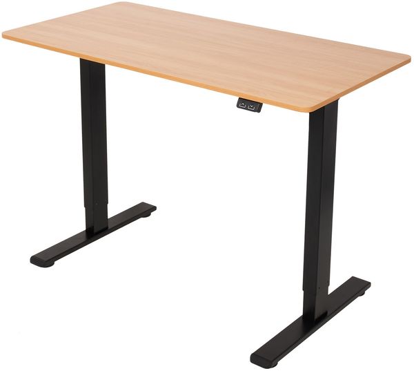Brixy Sitzständer Schreibtisch - Elektrisch Verstellbar In Höhe - 120 x 60 CM - Braun