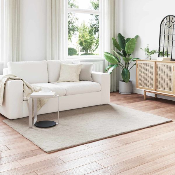vidaXL Rutschfester Teppich aus Kunstkaninchenfell OLITE Beige 42021636