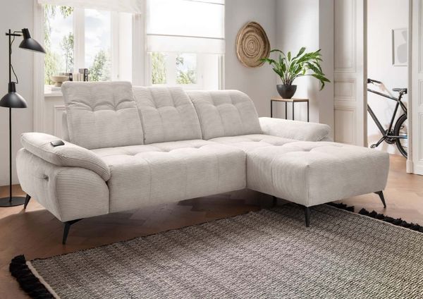 Sofa Fiore Benformato Cord mit elektronischem Sitzvorschub