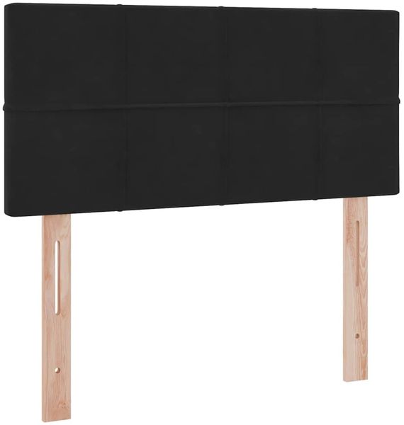 vidaXL LED-Speicherbett mit Matratze Schwarz 90 x 190 cm Samt 3371363 Bild 5