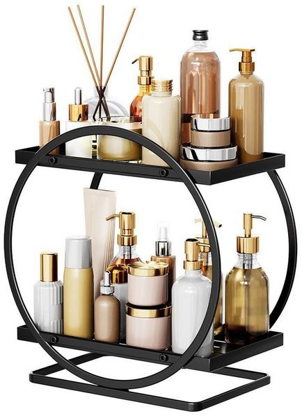 TUWENA Make-Up Organizer Makeup Organizer, 2 Stöckiger Kosmetik Aufbewahrungskorb