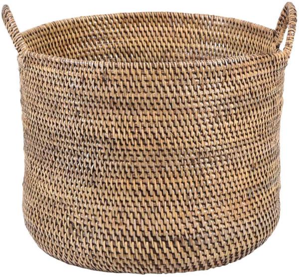 Rattan Korb Elie Braun mit Henkel M