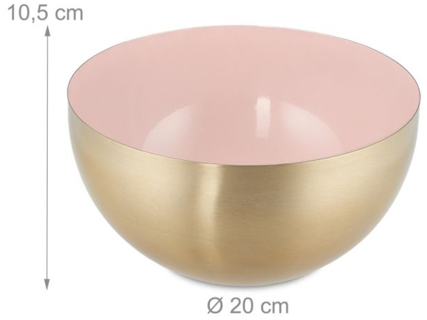 2 x Salatschüssel Edelstahl rosa/gold Bild 4