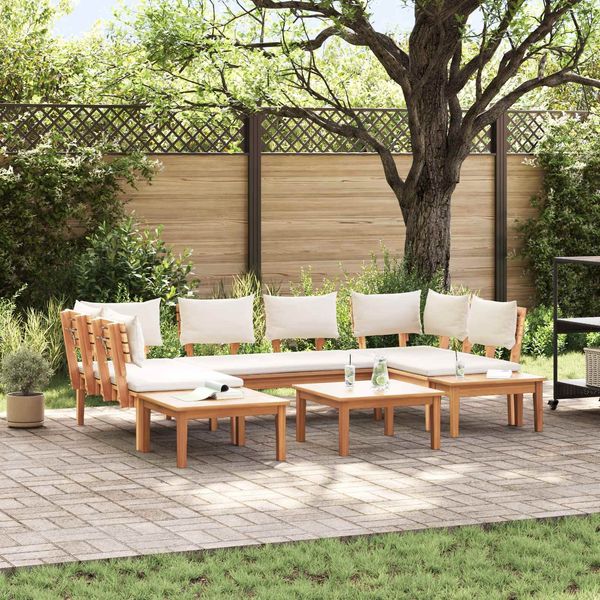 vidaXL Gartensofa-set 4 pcs Braun und Creme 3356876