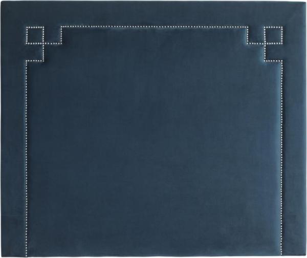 Casa Padrino Designer Bett-Kopfteil Blau 180 x H. 150 cm - Luxus Schlafzimmermöbel