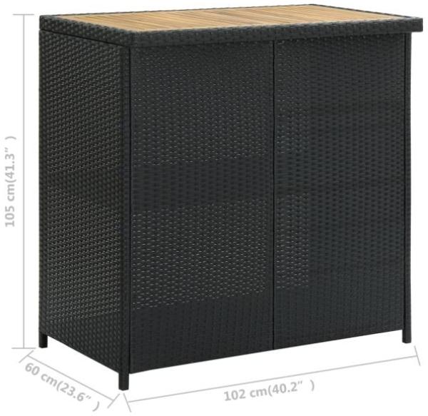 vidaXL 3-tlg. Bar-Set Poly Rattan Schwarz 313473 Bild 9
