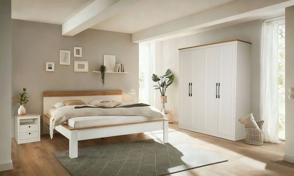 OTTO home Kleiderschrank Büsum Schlafzimmer Schrank (stabile robuste Bauweise mit optimaler Aufteilung) Schlafzimmerschrank Landhaus Design Garderobe Schrank Bestseller