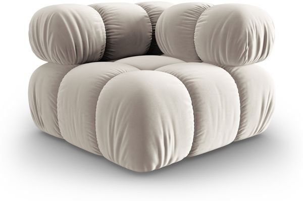 Micadoni symmetrisches Eckmodul Bellis Samt Bluvel Dunkelbeige