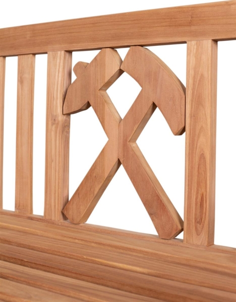 Teakholz Gartenbank - bene living - Hammer 120 cm Bild 5