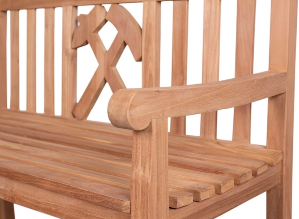 Teakholz Gartenbank - bene living - Hammer 120 cm Bild 4