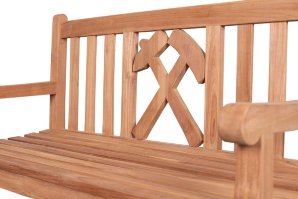 Teakholz Gartenbank - bene living - Hammer 120 cm Bild 3