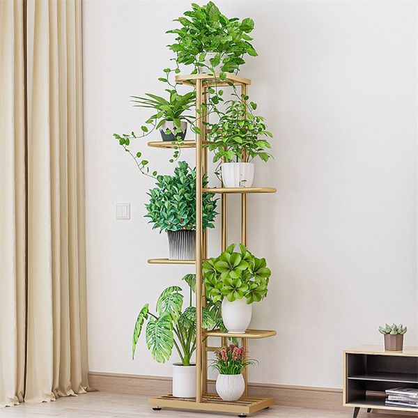 GarveeMore Blumenständer 6-stufiger Pflanzenstand Organizer Pflanzenhalter Klammer