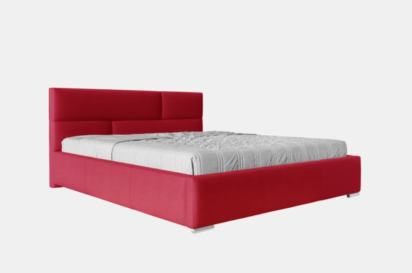 99rooms Narcisa Polsterbett Kunstleder SOFT Rot 140x200 cm ohne Bettkasten Bild 3