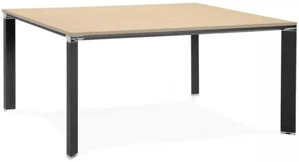 Kokoon Design Schreibtisch Efyra Holz Natur und Schwarz 160 cm