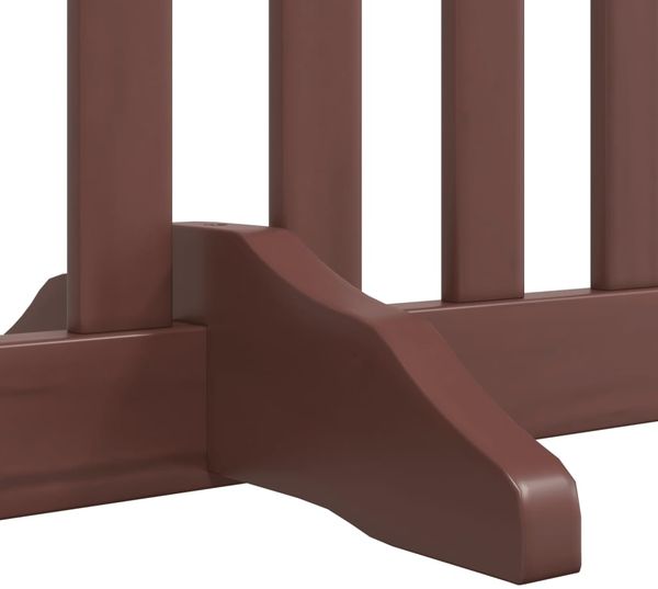 vidaXL 4-tlg. Hundetor mit Tür Faltbar Braun 320 cm Pappelholz 352267 Bild 10