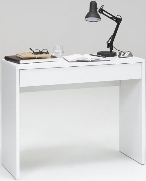 FMD Möbel - CHECKER 1 - Konsole/Schreibtisch - melaminharzbeschichtete Spanplatte - weiß - 100 x 80 x 40cm