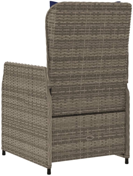 vidaXL Liegende Gartenstühle 2 Stk. Grau Poly Rattan 368659 Bild 6