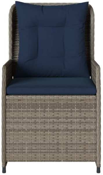 vidaXL Liegende Gartenstühle 2 Stk. Grau Poly Rattan 368659 Bild 4