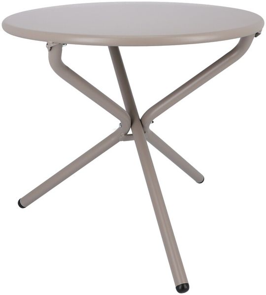 Beistelltisch Tris aus Aluminium, Taupe