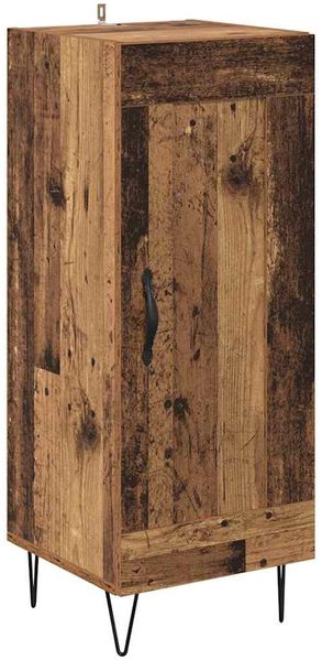 Sideboard, Kommode Altholz 34,5 x 34 x 90 cm Verbundholz und Eisen j751p