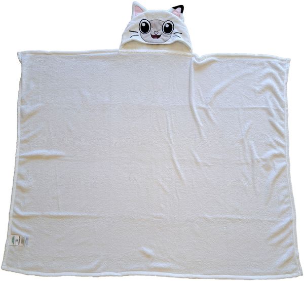 Gabby´s Dollhouse Kinder Kapuzendecke 120x150 cm Kuscheldecke mit Katzenohren