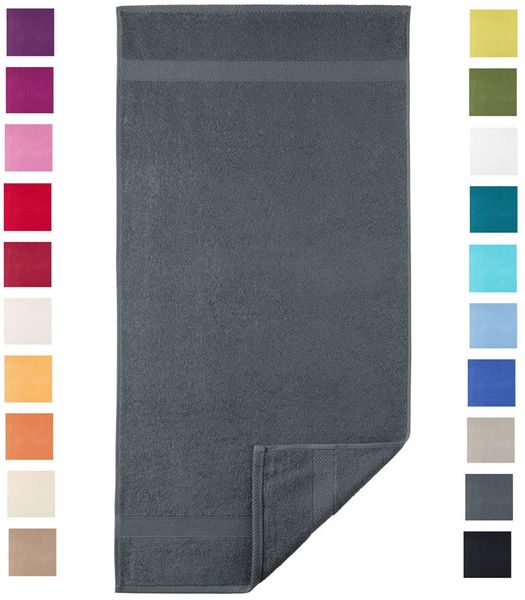 Diamant Duschtuch 70x140cm grau 450g/m² 100% Baumwolle