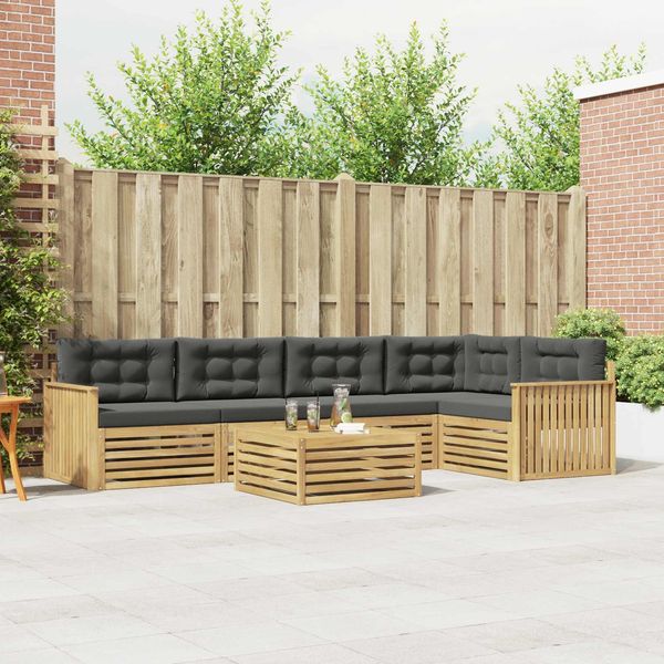 vidaXL Outdoor-Sofagarnitur 6 pcs Weiß und Anthrazit 79 x 79 x 37 cm 3390522