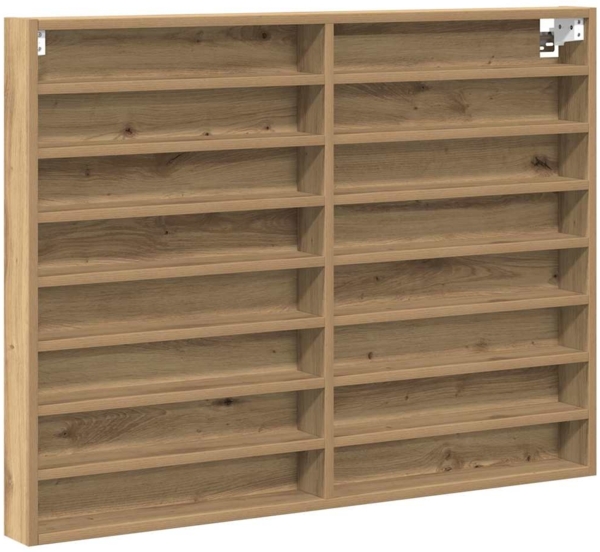vidaXL Vitrinenschrank mit Regal Eiche handwerklich 100 x 8.5 x 75 cm 869187
