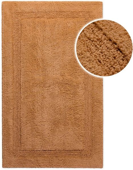 Wecon home Basics Badematte Knut, Höhe 20 mm, Baumwolle, rechteckig, waschbar, rutschfest, strapazierfähig, pflegeleicht, Bordüre, weich