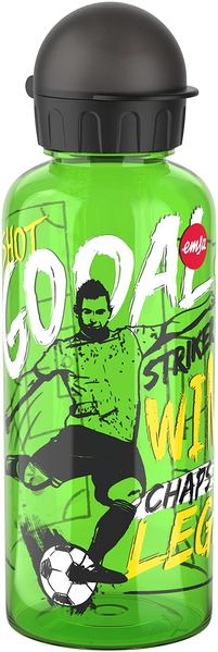 Emsa N30605 Teens Tritan Trinkflasche, Fassungsvermögen: 0,6 Liter, 100% sicher/praktisch/hygienisch/dicht, cleverer Trinkverschluss, robust, Design: Goal Striker