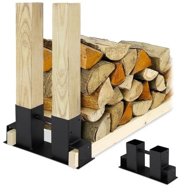Relaxdays 6x Holzstapelhilfe