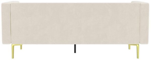 loft24 Sofa Marseille, 3-Sitzer Sofa mit Samtbezug, Metallfüße in goldfarben, 200 cm breit Bild 4