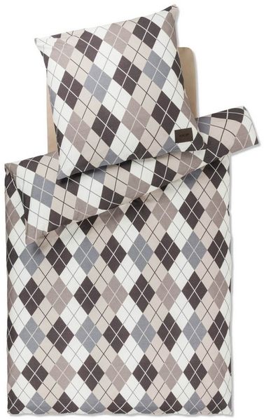 JOOP! Bettwäsche Soft Pattern 45002 07 Cream Flanell 135 x 200 + 80 x 80 cm
