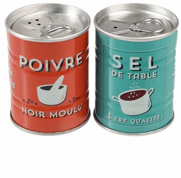 Rex London Salz- / Pfefferstreuer SEL & POIVRE, (Retro-Design, Set, 2-tlg), ca. Ø 5,2x6,7 cm (je Streuer)