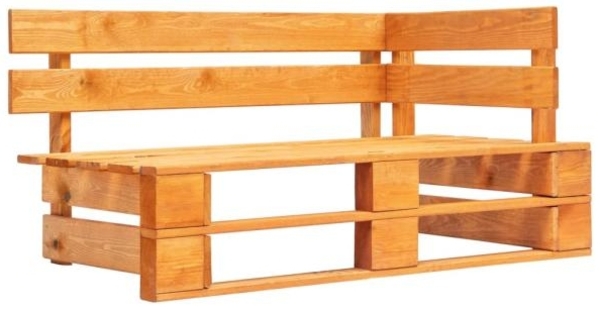 vidaXL Garten-Ecksofa aus Paletten Honigbraun Kiefernholz Imprägniert 3066592 Bild 2