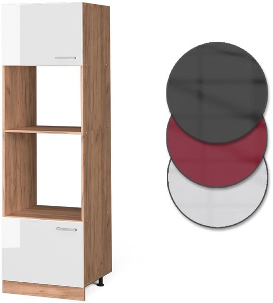 Vicco Küchenschrank Küchenzeile R-Line, Weiß Hochglanz, Mikrowellenschrank 60 cm Bild 6