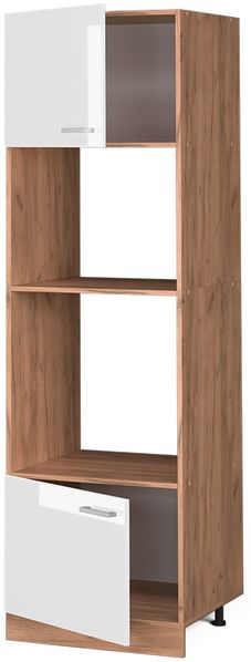 Vicco Küchenschrank Küchenzeile R-Line, Weiß Hochglanz, Mikrowellenschrank 60 cm Bild 4