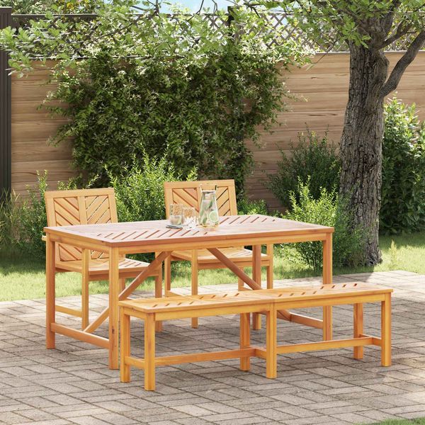 vidaXL Garten Essgruppe 4 Stk. Braun Massivholz Akazie 3154112