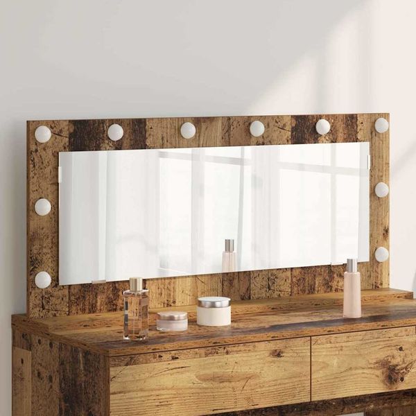 vidaXL Waschtischspiegel Rechtwinklig Altholz 100 x 45 x 18 cm 868331