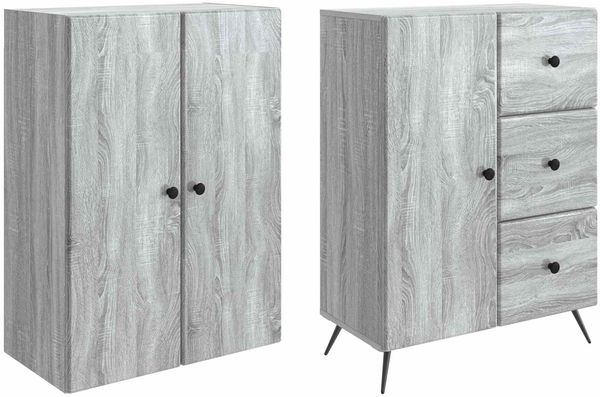 vidaXL Schrankset 2 pcs Grau Sonoma Holzwerkstoff 3416904 Bild 3