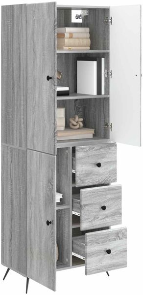 vidaXL Schrankset 2 pcs Grau Sonoma Holzwerkstoff 3416904 Bild 2