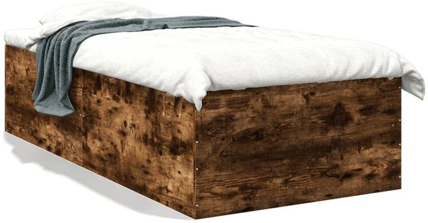 vidaXL Bettgestell Räuchereiche 90x190 cm Holzwerkstoff 3280976 Bild 2
