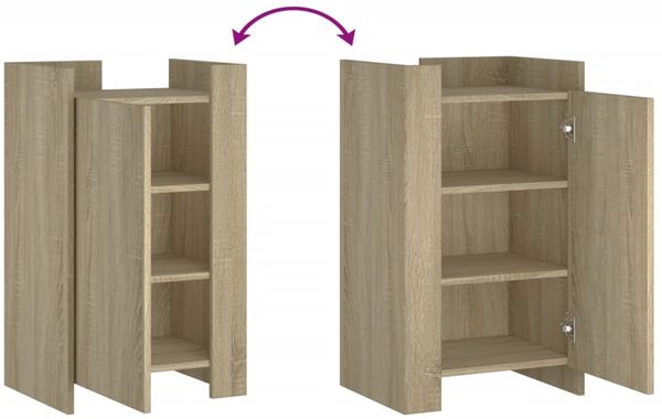 vidaXL Sideboard Sonoma-Eiche 45x35x75 cm Holzwerkstoff 848397 Bild 8