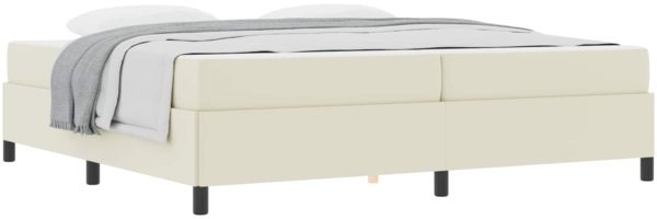 vidaXL Bettrahmen mit Matratze Creme 200 x 200 cm Stoff 3399021