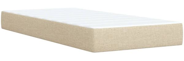 vidaXL Boxspringbett mit Matratze Creme 80x200 cm Stoff 3293426 Bild 11